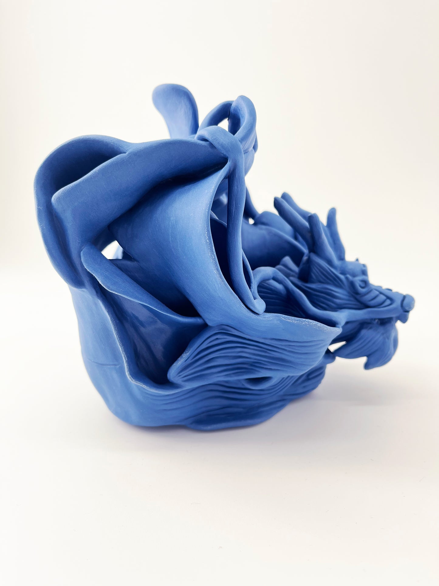 Cheongryong, le dragon bleu- Pièce unique- Sarang Porcelaine