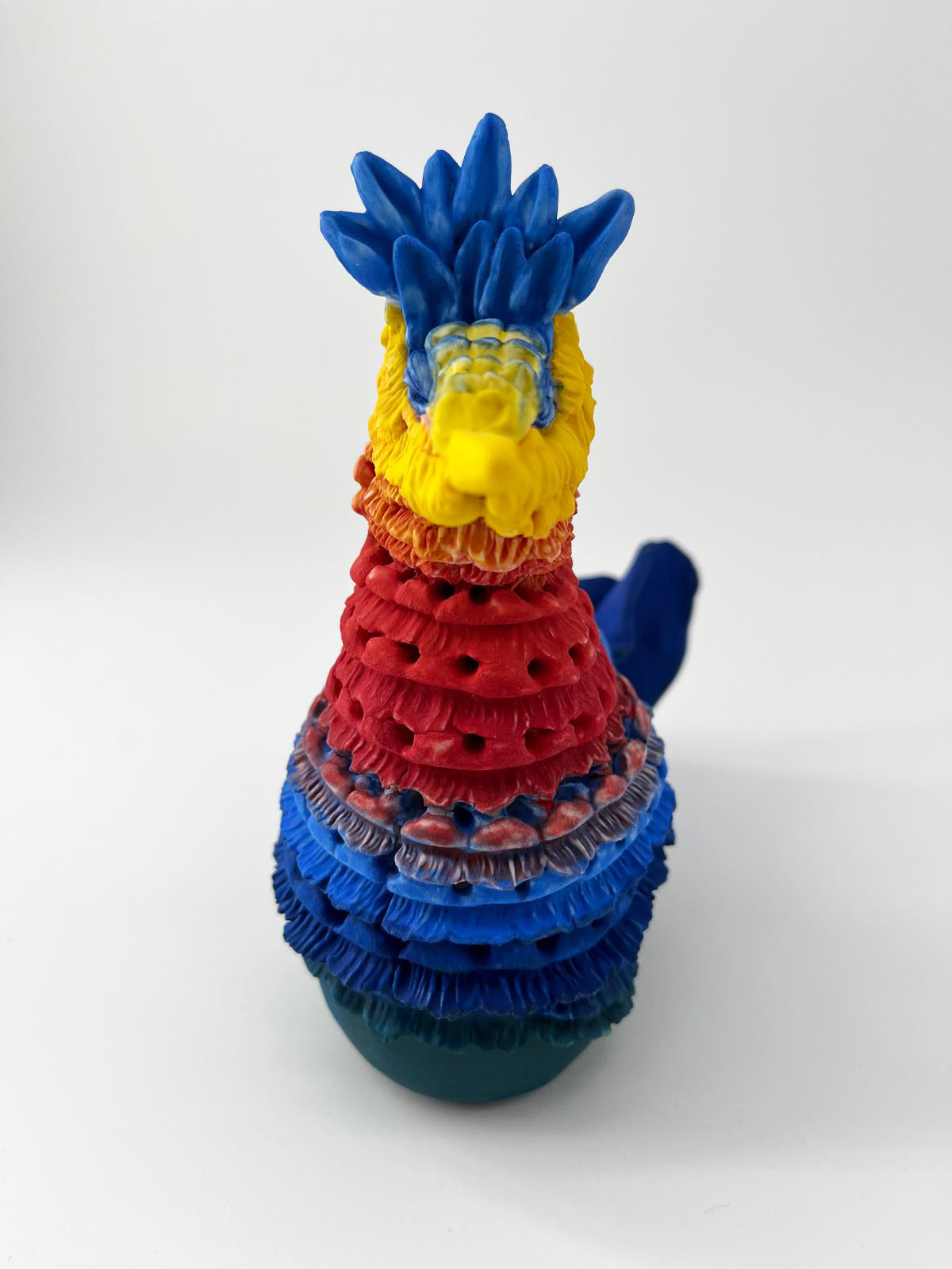 Rainbow Hummingbird - Unique piece in porcelain biscuit - Sarang Porcelain