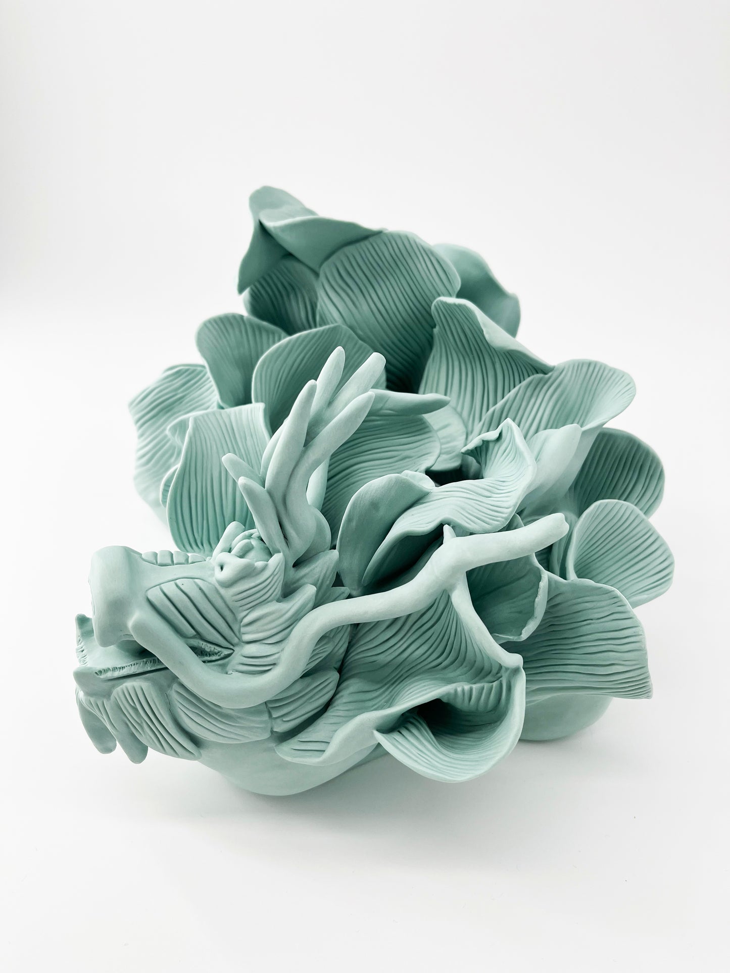 Perle de sagesse- Sculpture en porcelaine Céladon- Pièce unique- Sarang Porcelaine