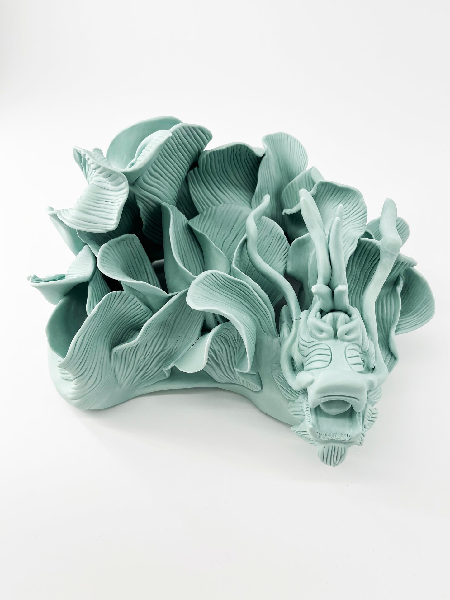 Perle de sagesse- Sculpture en porcelaine Céladon- Pièce unique- Sarang Porcelaine