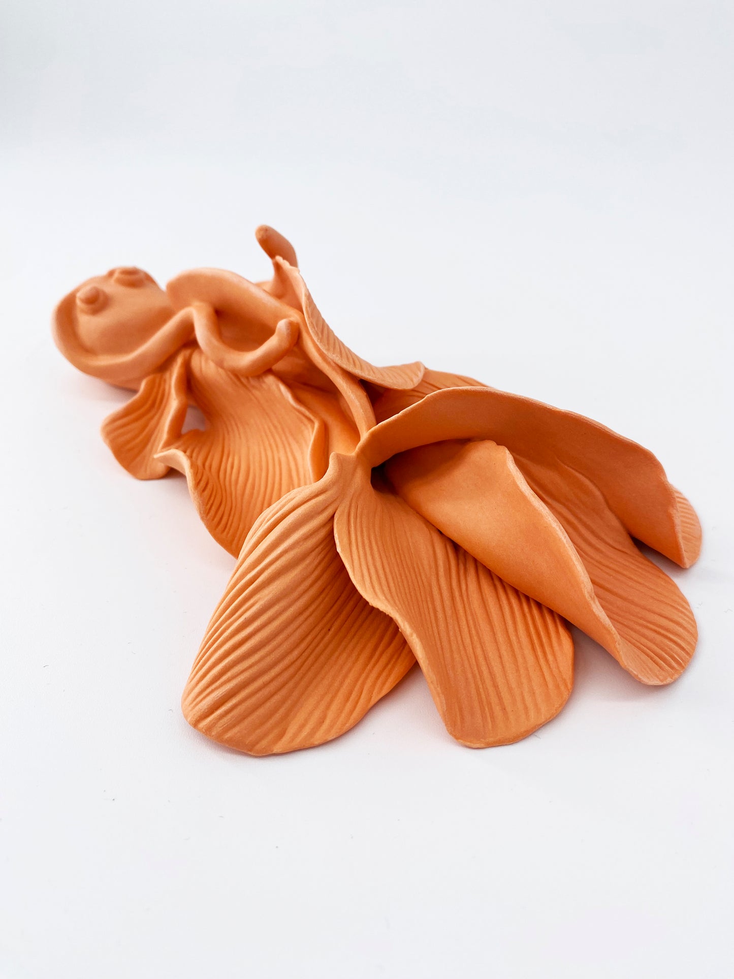Carpe Orange- Pièce unique en porcelaine - Sarang Porcelaine