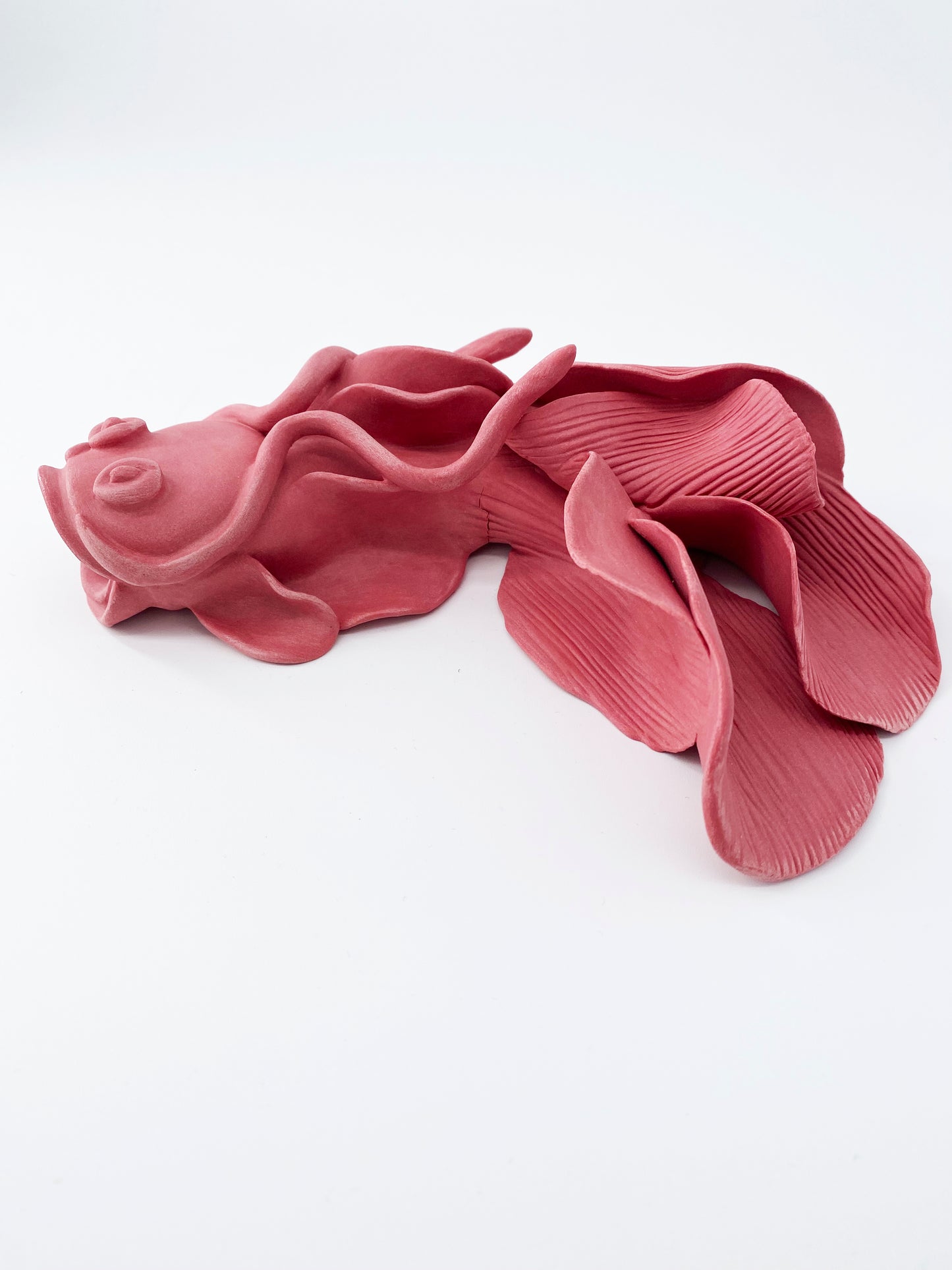 Carpe Framboise- Pièce unique en porcelaine - Sarang Porcelaine