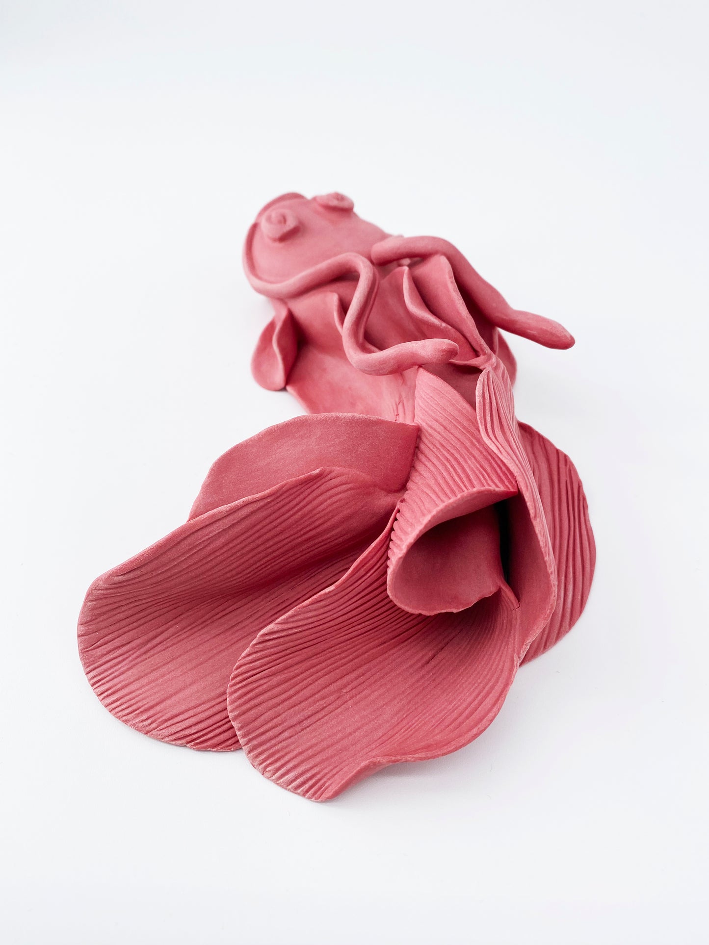 Carpe Framboise- Pièce unique en porcelaine - Sarang Porcelaine