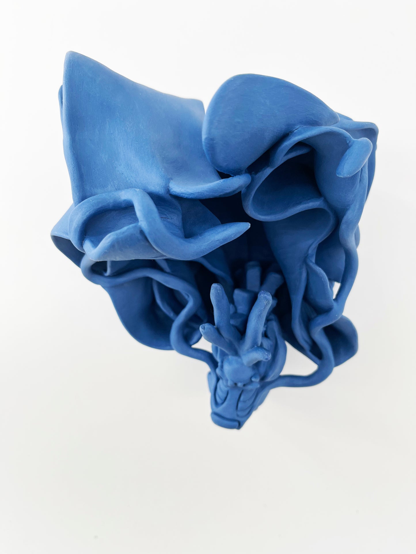 Cheongryong, le dragon bleu- Pièce unique- Sarang Porcelaine