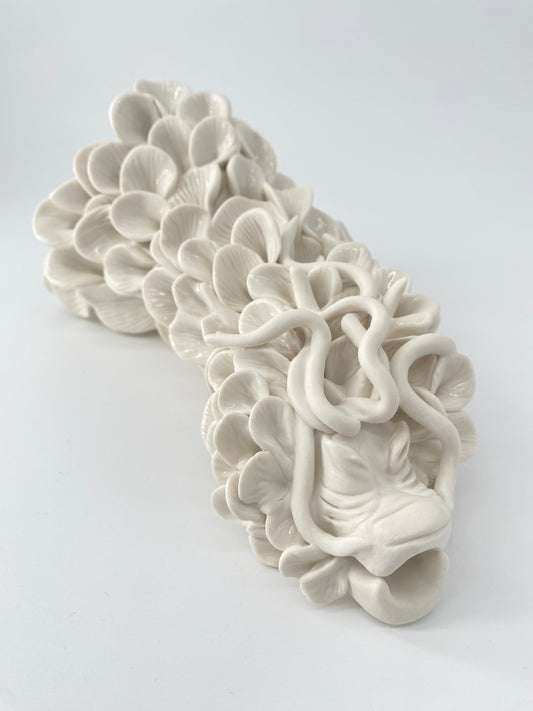 Dragon Nâga Fragment- Pièce unique en porcelaine blanche - Sarang Porcelaine