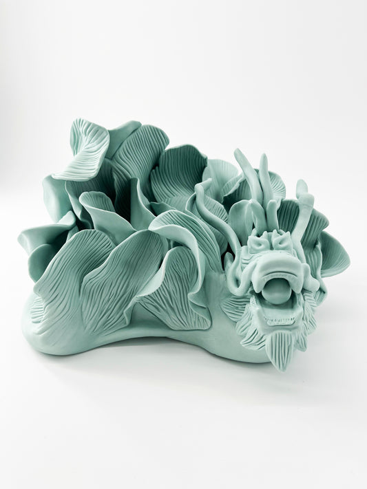 Perle de sagesse- Sculpture en porcelaine Céladon- Pièce unique- Sarang Porcelaine