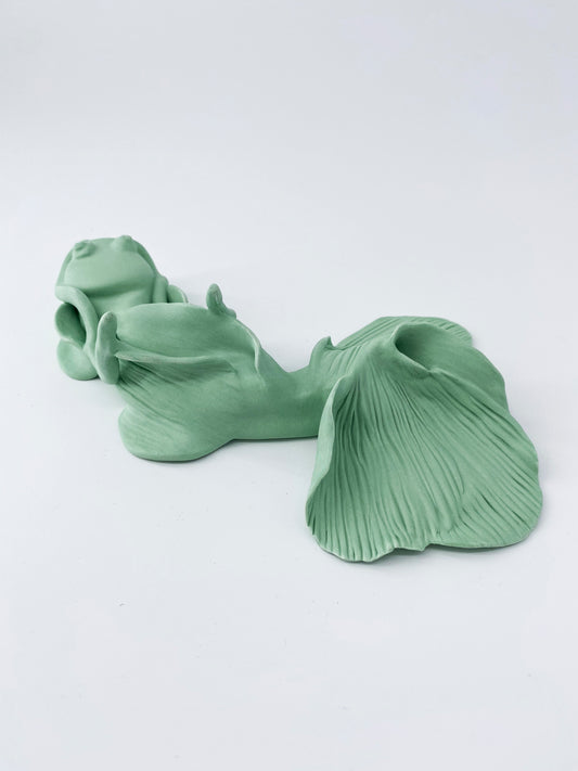 Carpe Vert d'eau- Pièce unique en porcelaine - Sarang Porcelaine