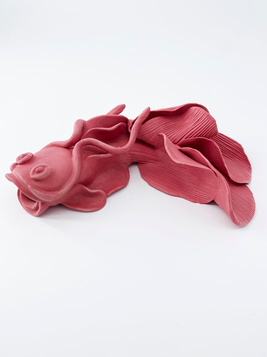Carpe Framboise- Pièce unique en porcelaine - Sarang Porcelaine